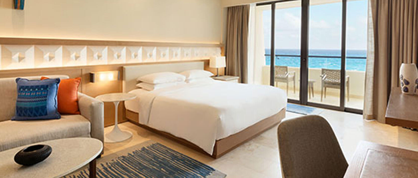 Hyatt Ziva Cancun Accommodations - Oceanfront Pyramid Suite (With Sofa Bed)