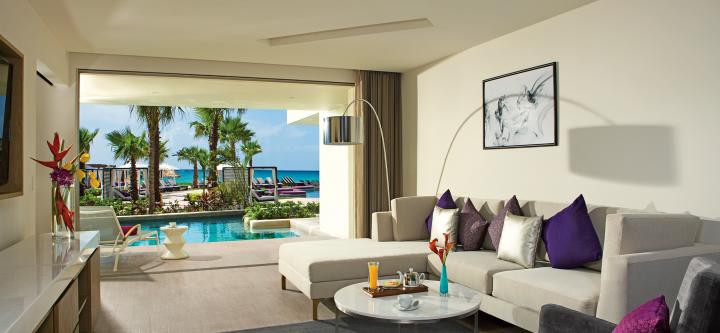 Breathless Riviera Cancun Accommodations - Xhale Club Master Suite Swimout Ocean Front