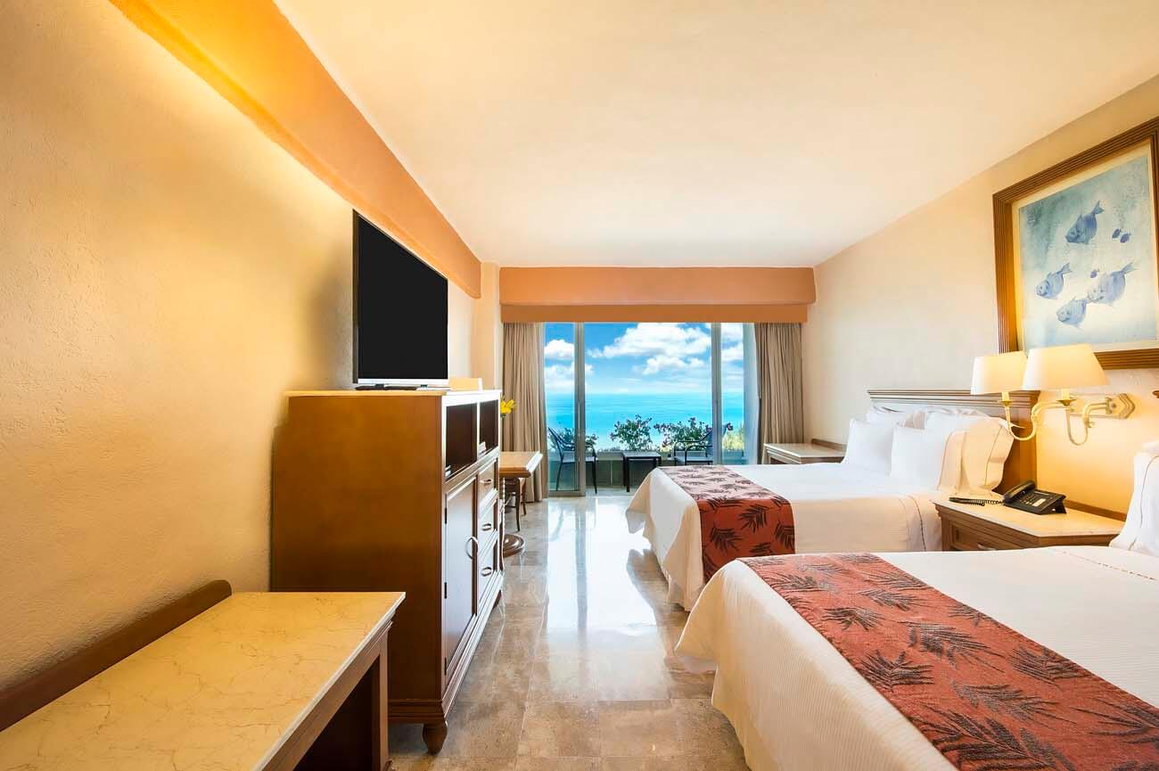 Fiesta Americana Puerto Vallarta Resort Hotels Vacations Accommodations - Deluxe Room, 2 Double, Ocean View