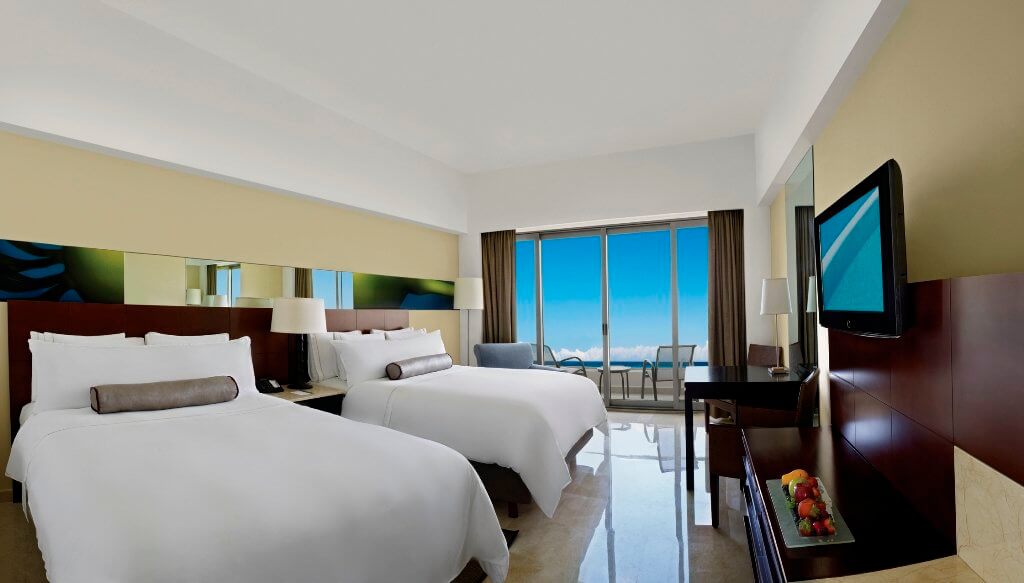 Live Aqua Cancun Resort Hotels Vacations Accommodations - Deluxe Room, 2 Double, Ocean View