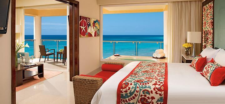 Now Jade Riviera Cancun Accommodations - Preferred Club Suite Ocean Front View