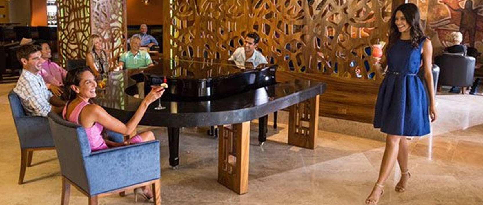 Hyatt Ziva Los Cabos Restaurants and Bars - El Piano Lobby Bar