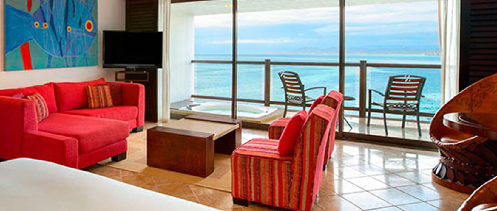 Hyatt Ziva Puerto Vallarta Accommodations - Club Oceanfront Hot Tub King or Double