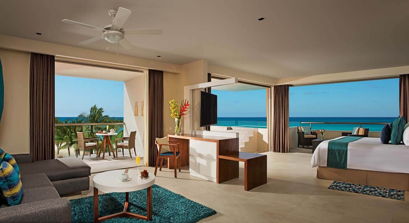 Secrets Aura Cozumel Accommodations - Preferred Club Rooftop Ocean View Suite with Plunge Pool